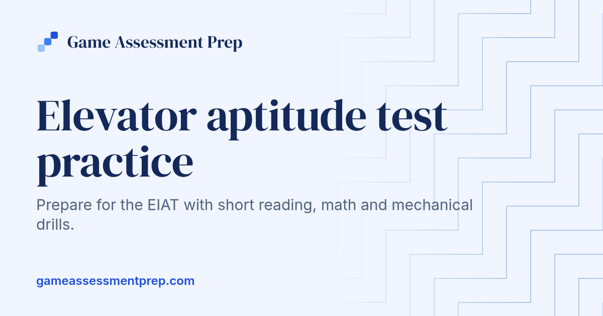 Free Elevator Aptitude Test Practice 2026/2027 | EIAT Tests & Drills